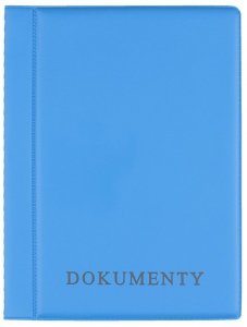 Okładka na dokumenty mini błękit, Biurfol