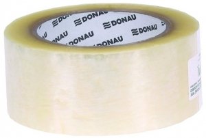 Taśma pakowa Hot Melt 48mm x 132m, 40 mic transparentna kauczuk syntetyczny, Donau