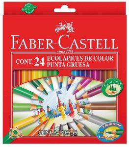 Kredki 24-kol. trójkątne Eko, Faber-Castell