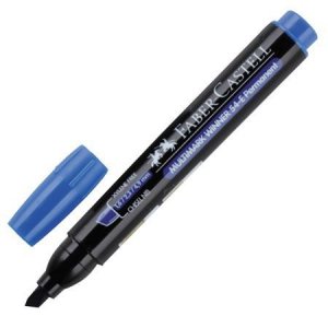 Marker permanentny Multimark Winner 54E ścięta-końc. niebieski, Faber-Castell
