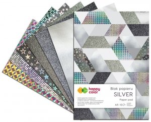 Blok Silver, A5, 150-230g, 10ark, Happy Color