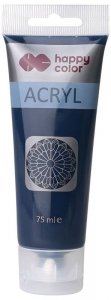 Farba akrylowa 75 ml, błękit pruski, Happy Color