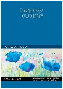 Blok akwarelowy A4 10 ark. 250 g Art., Happy Color