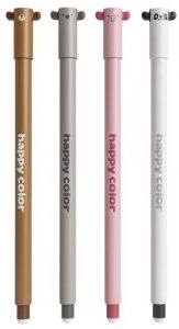 Długopis wymazywalny 0, 5 mm niebieski Uszaki AKPB4471-P48, Happy Color