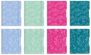 Brulion na spirali  B5 80k. Eco PP mix colors, Herlitz