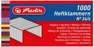 Zszywki 24/6 op. 1000 szt, Herlitz