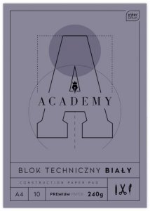 Blok techniczny A4 10 k. 240g Academy,  Interdruk