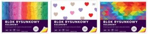 Blok rysunkowy kolor. A4 10 k. barwiony w masie, Interdruk
