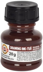 Tusz kreślarski brązowy 20 g 1417009, Koh-I-Noor