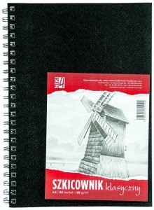 Blok szkicowy A4 80k. 98g,spirala po długim boku, Koh-I-Noor
