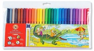 Flamastry 30-kol. w etui foliowym, Koh-I-Noor