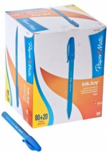 Długopis Ink Joy 100 z zatyczką niebieski M 80+20gratis Paper Mate