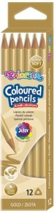 Kredka ołówkowa trójkątna złota Kids Colorino, Patio