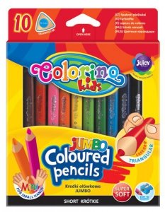 Kredki trójkątne 10-kol.mini Jumbo Colorino, Patio