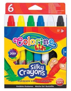 Kredki świecowe 6-kol. żelowe wykręcane Colorino, Patio