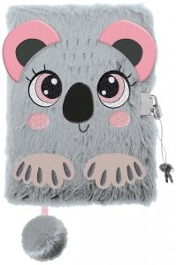 Pamiętnik z kłódką 3D włochacz A5 96k My Little Friend sweet koala, St.Majewski