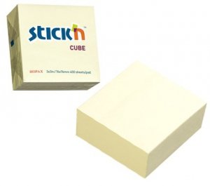 Notes samoprzylepny 75 x 75 mm 400k.żół mm past, Stick`n