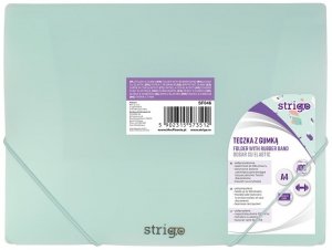 Teczka A4 z gumką pastelowa miętowa, Strigo