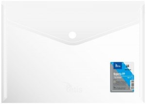 Koperta PP na zatrzask A4 transparentna BT611-T, Tetis
