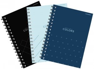 Kołonotes A6 80 k. kratka 70g Colors mix, TOP 2000
