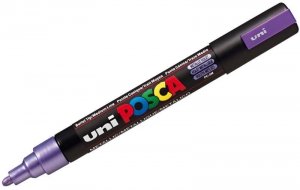 Marker pigmentowy Posca PC-5M metallic fioletowy, Uni