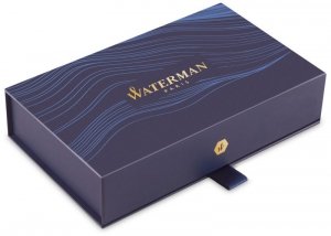 Pudełko prezentowe  z granatowym skórzanym etui Waterman