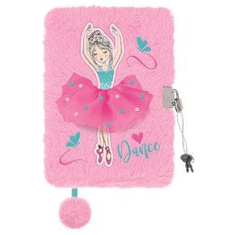 Pamiętnik A5 Włochacz  z kłódką 3D Ballerina