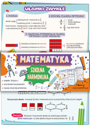 Ściąga Harmonjka Matematyka Ułamki zwykłe i dziesiętne