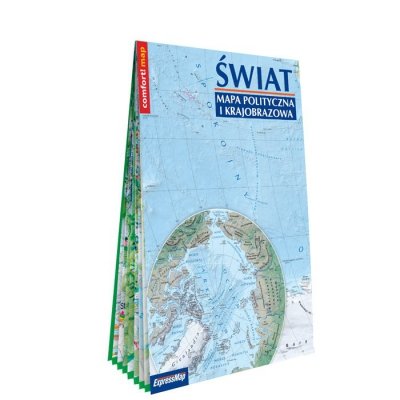 Świat mapa polityczna i krajobrazowa 1:31 000 000