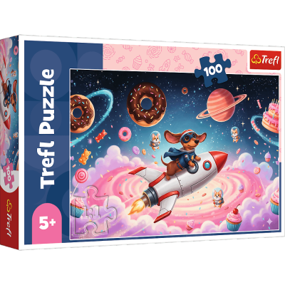 Puzzle 100 Jamnik na rakiecie 16558