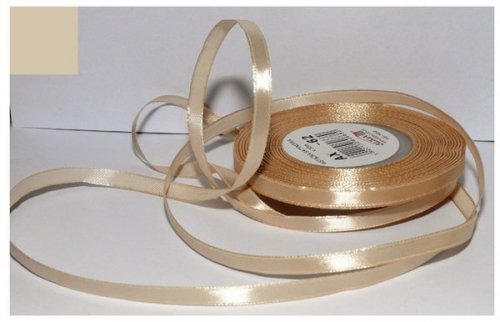 Wstążka satynowa szara-ciepła 6 mm 32 mb. AX06-62, Aliga