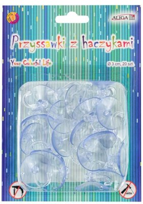 Przyssawki z obrotowymi haczykami 3cm, op.20szt. PH-9617, Aliga