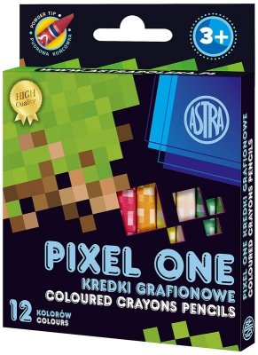 Kredki grafionowe 12-kol. Pixel One, Astra