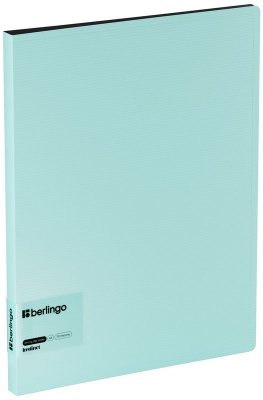 Segregator clip folder Instinct, 17mm, z wewnętrzną kieszonką, niebieski, Berlingo