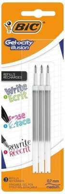 Wkład żelowy Illusion Gelocity czarny 3 sztuki, BiC
