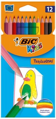 Kredki 12-kol. Tropicolor, Bic
