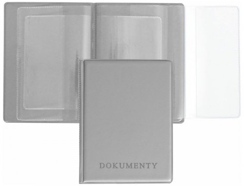 Okładka na dokumenty z dowodem rejestracyjnym silver, Biurfol