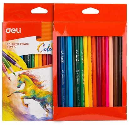 Kredki ołówkowe trójkątne 18-kol. Colorun, Deli