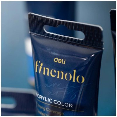 Farba akrylowa 75ml Finenolo biała, Deli