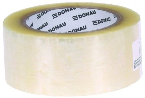 Taśma pakowa Hot Melt 48mm x 132m, 40 mic transparentna kauczuk syntetyczny, Donau