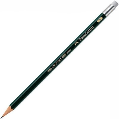 Ołówek z gumką Castell 9000 B, Faber-Castell
