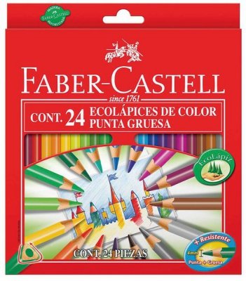 Kredki 24-kol. trójkątne Eko, Faber-Castell