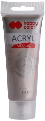 Farba akrylowa 75ml różowe złoto metalik, Happy Color