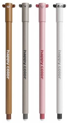 Długopis wymazywalny 0, 5 mm niebieski Uszaki AKPB4471-P48, Happy Color