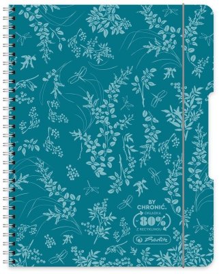 Brulion na spirali  B5 80k. Eco PP colors turkus, Herlitz