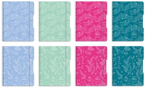 Brulion na spirali  B5 80k. Eco PP mix colors, Herlitz