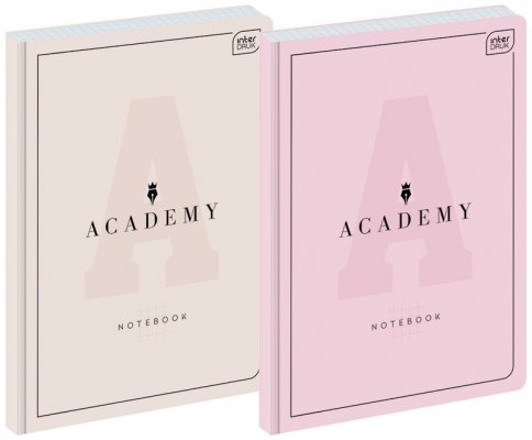 Brulion A4 96 k. kratka 90g Academy pastel, Interdruk