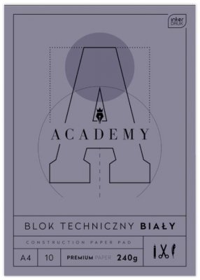 Blok techniczny A4 10 k. 240g Academy,  Interdruk