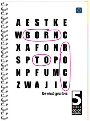 Kołonotes B5 160 k. kratka 5 kol. registrów opr. miękka, Interdruk