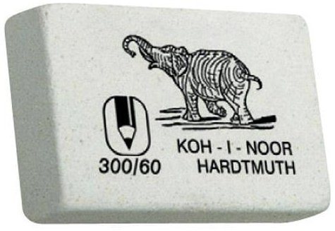 Gumka do ścierania kauczukowa biała 31x21x8 mm 300/60, Koh-I-Noor